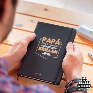 Libreta con mensaje papá eres la maravilla