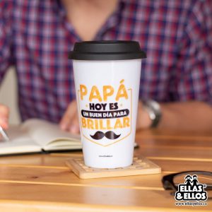 Mug para bebida calientes con dedicatoria para papá