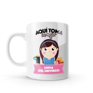 Mug pocillo con diseño para amigas