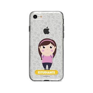 Funda para celular con diseño de estudiante
