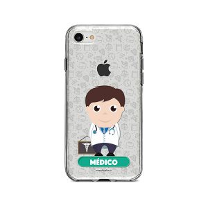 Funda para celular con diseño de médico