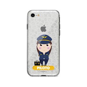 Funda para celular con diseño de piloto de aviación