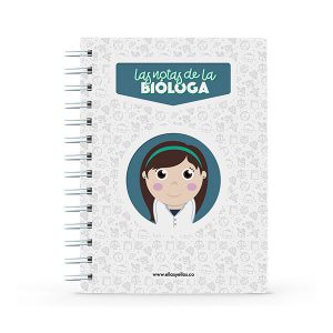 Cuaderno pequeño con diseño de bióloga