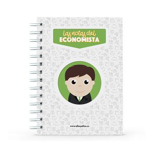 Cuaderno pequeño con diseño de economista