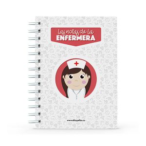 Cuaderno pequeño con diseño de enfermera