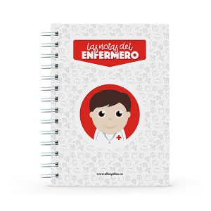 Cuaderno pequeño con diseño de enfermero
