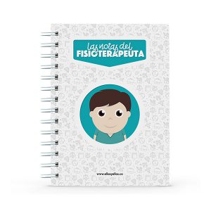 Cuaderno pequeño con diseño de fisioterapeuta