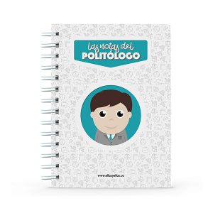 Cuaderno pequeño con diseño de politólogo