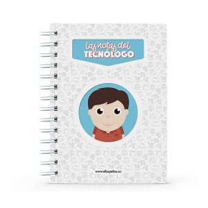 Cuaderno pequeño con diseño de tecnólogo