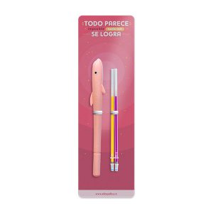Lapicero en gel - Delfín rosa