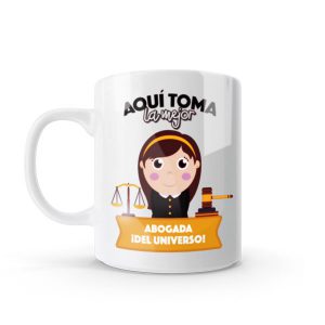 Mug pocillo con diseño de abogada