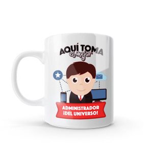 Mug con diseño para administradores