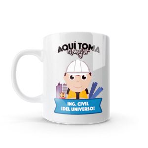 Mug pocillo con diseño de ingeniero civil