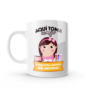 Mug pocillo de diseñadora gráfica