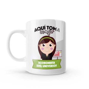 Mug pocillo con diseño de economista
