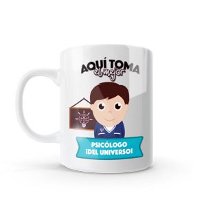 Mug pocillo con diseño de psicólogo