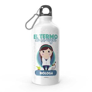 Termo de agua con diseño de bióloga