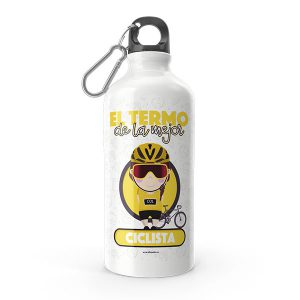 Termo de agua con diseño de ciclista