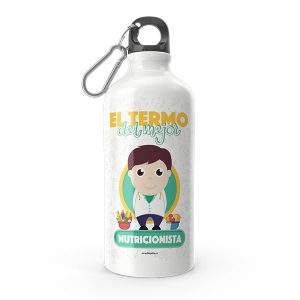 Termo de agua con diseño de nutricionista