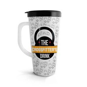 Vaso para bebidas calientes con diseño de CrossFit